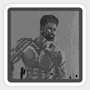 Giga Chad pixel art Sticker